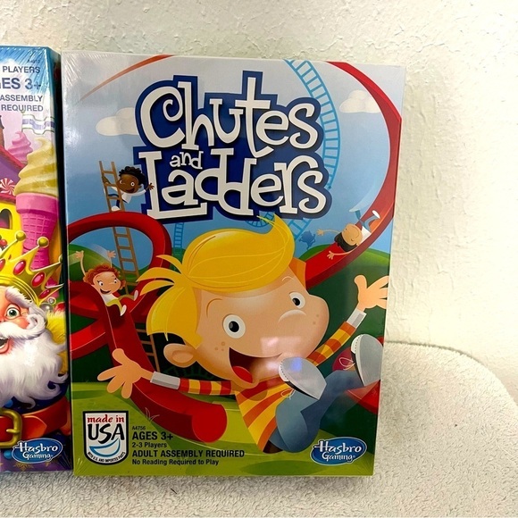 Bundle of (2) Board Games Chutes and Ladders and Candy Land Hasbro Ages 3+ New - Picture 3 of 7